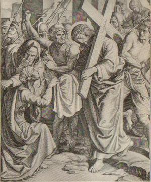 Veronica
wipes the face of Jesus.