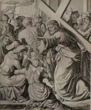 Jesus speaks to the women of Jerusalem.