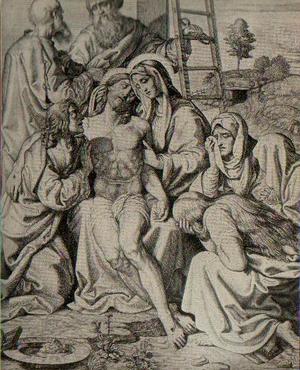 Jesus is
taken down from the cross.